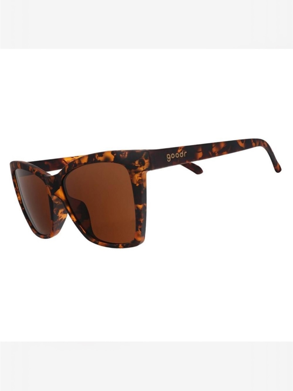 goodr Men’s or Women's Tortoise Shell Sunglasses - Brown Lenses
